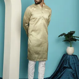SOJANYA Striped Regular Sequinned Kurta With Pyjamas image 2