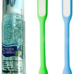 Fedus Combo of Cleaning Kit for Mobile Laptop and 2 Flexible Portable USB Led Light Multicolor Combo Set-21