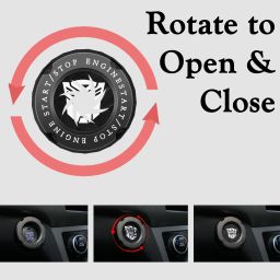 otoroys Metal Car Interior modification start engine stop button ignition switch rotary Car Dashboard Cover image 5