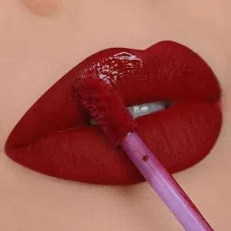 br belle rosa 4 in 1 Liquid Matte Red Lipstick – Mini, Waterproof,Long Stay Non-Sticky Finish image 4