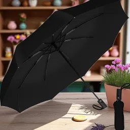 en,Women,Kids,Girls,Boys - 3 Fold with Auto Open and Close Umbrella (Black)_597 Umbrella-image-78