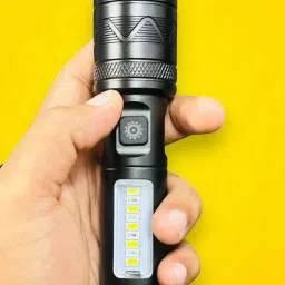 X608 (ZOOMABLE METAL LED TORCH) 3 Modes Flashlight, Super Bright Torch-image-103