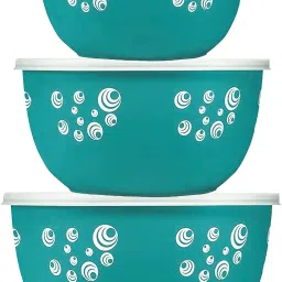 Stainless Steel Vegetable Bowl Microwave Safe Stainless Steel, Serving Bowl Blue Spiral-13