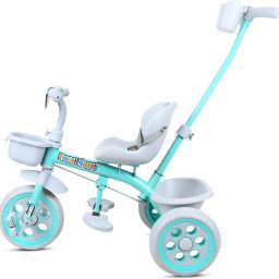 Best Online Kids Tricycle With Basket,Push Handle,Safety Guardrail Age 1-5 Years TS_R-50 BLACK Tricycle-image-35