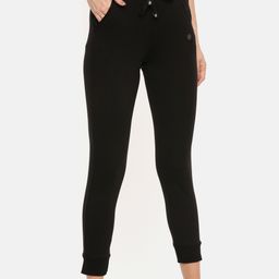 dollar missy Women Solid Black Track Pants-picture-0
