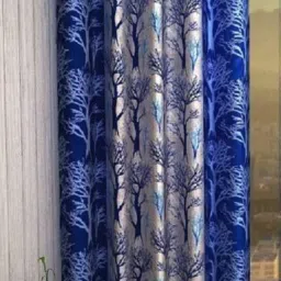 213 cm (7 ft) Polyester Semi Transparent Door Curtain Single Curtain-image-82