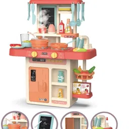 42-Piece Kitchen Set Pink Smoky Music Real Water Tap for Your Kids Don,t Miss-image-32