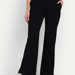 broadstar Women Loose Fit Black Polyester Trousers-picture-15