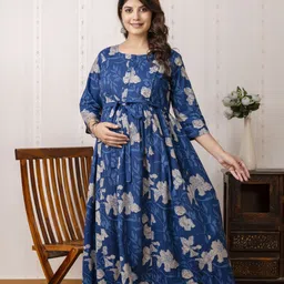 nayo Women Gown Blue Maxi/Full Length Dress-picture-16