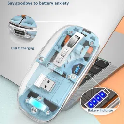 D-Fantix Bluetooth Wireless Mouse Tri-Mode (Dual BT5.1+2.4GHz) USB C Mouse Wireless Optical Mousewith Bluetooth image 4