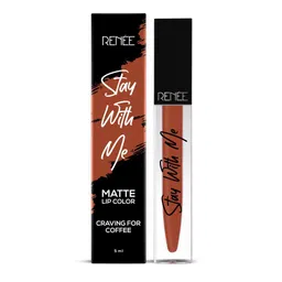 Renee Stay With Me Matte Vegan Lip Color with Vitamin E 5ml- Craving for Coffee image 2