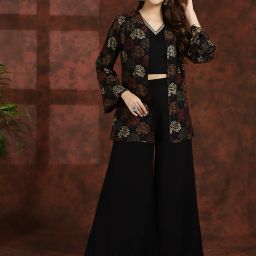 Top Palazzos Co-ords Set with Jacket-image-31