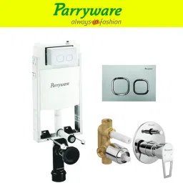 Half Frame Concealed Cistern, with divater body upper espiron set of 1 pic 343 Dual Flush Tank-0