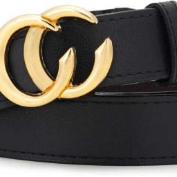 Women Casual Black Synthetic Belt-image-14