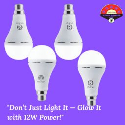 12W Emergency Light Bulbs – Rechargeable, Pack of 4 3 hrs Bulb Emergency Light-image-63