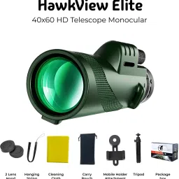 Expert Fox HawkView 40X60 Ultra HD Monocular Telescope with Tripod & Clamp- Hikking Monocular-image-0