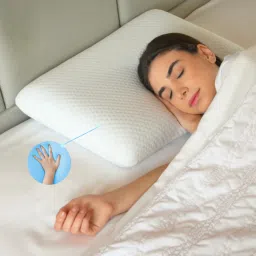 Cooling Gel Cervical Orthopedic Pillow for Sleeping - Neck Pain Relief Pillow Memory Foam Solid Sleeping Pillow Pack of 1-9