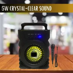 FRONY 301 (PORTABLE BLUETOOTH SPEAKER) with Karaoke Mic, 6Hrs Playtime JW141 5 W Bluetooth Laptop/Desktop Speaker-picture-34