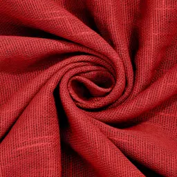 Dashing fabrics Red 2 Pieces Cotton Sheer Window Curtain image 4