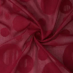 HOSTA HOMES Maroon Set of 2 Geometric Window Curtain image 3