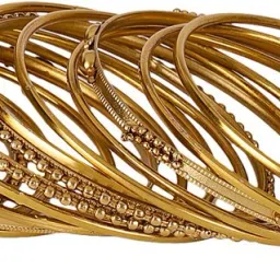 shining diva Alloy Gold-plated Bangle Set image 4