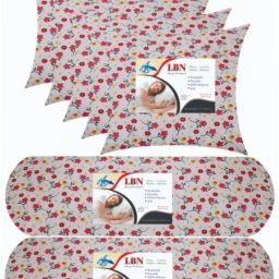Combo Set 5 Cushion And 2 Microfibre Solid Bolster Pack of 7-image-21