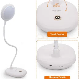 idoleshop Lithium Battery Rechargeable LED Touch On/Off Switch Touch Dimmer With Charging Wire Study Lamp image 3