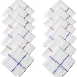 n g products 100% Cotton White Handkerchief For Men Set of 12 Pcs, Size: 43×43 cm ["Multicolor"] Handkerchief-image-40
