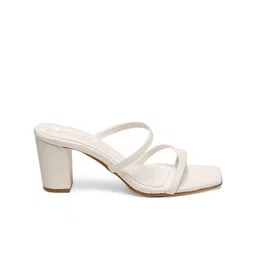 GNIST White Work Block Peep Toes with Bows image 4