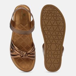 Marc Loire Textured Open Toe Flats image 2