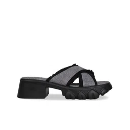 Ronnie Grey Textured PU Block with Bows image 4
