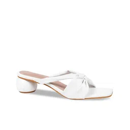 THE WHITE POLE Knotted Open Toe Block Heels image 2