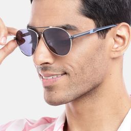 Carlton London Premium Men Polarised & UV Protected Lens Aviator Sunglasses - CLSM130-54