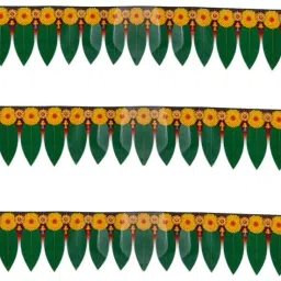 Mango Thoran With Printed Flower (Pack of 3) - Model 6 | Toran For Door Entrance Toran-16