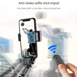 Wifton Q08 1-axis Gimbal Stabilizer 3-in-1 Extendable Seflie Stick Tripod-IVXI Single Gimbal for Mobile, Camera image 4