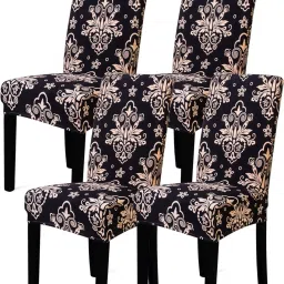 Polycotton Geometric 1 Seater Chair Cover-image-52