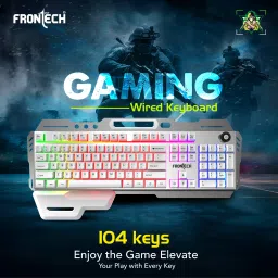 Frontech KB-0013P Wired USB Standard Gaming Keyboard Compatible with Desktop, Laptop image 2
