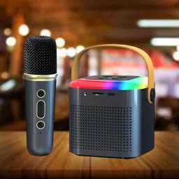 SACRO Bluetooth Speaker Support FM/AUX/USB With Karaoke Mic and High Quality SoundV4 10 W Bluetooth Laptop/Desktop Speaker-48