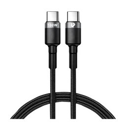 UltraProlink NyloKev Type C to Type C 4.9 Feet (1.5M) Cable (Tangle Free Design, Black)-25