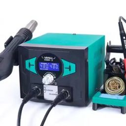 YIHUA 938BD+-II Quick Heat Soldering Iron, LCD Display, X2 Stand, Safe Port Hot Air, 2in1 Soldering Station-10