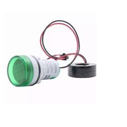 Green AC50-500V 0-100A 22mm AD16-22DVA Round LED Indicator Light with Transformer-22