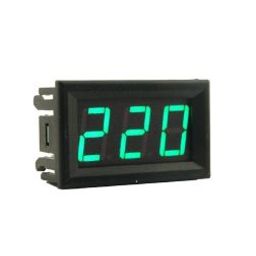 Green 0.56inch AC220V Two Wire AC Voltmeter 70V ~ 500V-55