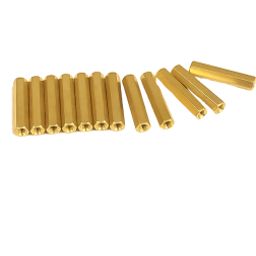 M3 X 25mm Female to Female Brass Hex Threaded Pillar Standoff Spacer- 12 Pcs.-21