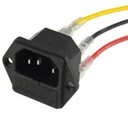 AC 250V 15A IEC320 C14 Male Power Cord Inlet Socket with Fuse Holder-9