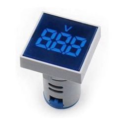 Blue AC60-500V 22mm AD16-22FSV Square Cover LED Voltmeter Indicator Light-41