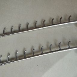 q1 beads 10 pin Stainless Steel Display Hook Stand for Mobile Shop,Showroom,Boutique,Supermarket,Wardrobe,Dining Hall Wall Drope Hanger Wardrobe Hanger Hook Rail 10 image 4