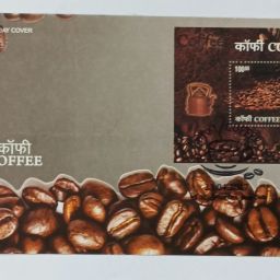 India 2017 Coffee Scented Miniature Sheet Stamp on Rare First Day Cover Stamps-image-16