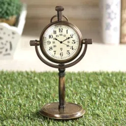 exim decor Areum Brown Brass Table Clock-picture-19