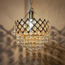 Golden Color Crystal Jhumar Hanging Light Flush Mount Ceiling Lamp Ceiling Light Ceiling Lamp-21