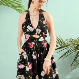 Floral Print Women Jumpsuit-image-2